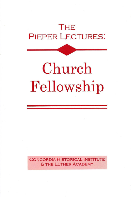 Church Fellowship (Vol. 2, 1998)
